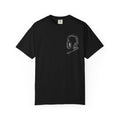T-Shirt — 'THE FUTURE' Dove Graphic Tee with Headset Chest Sketch