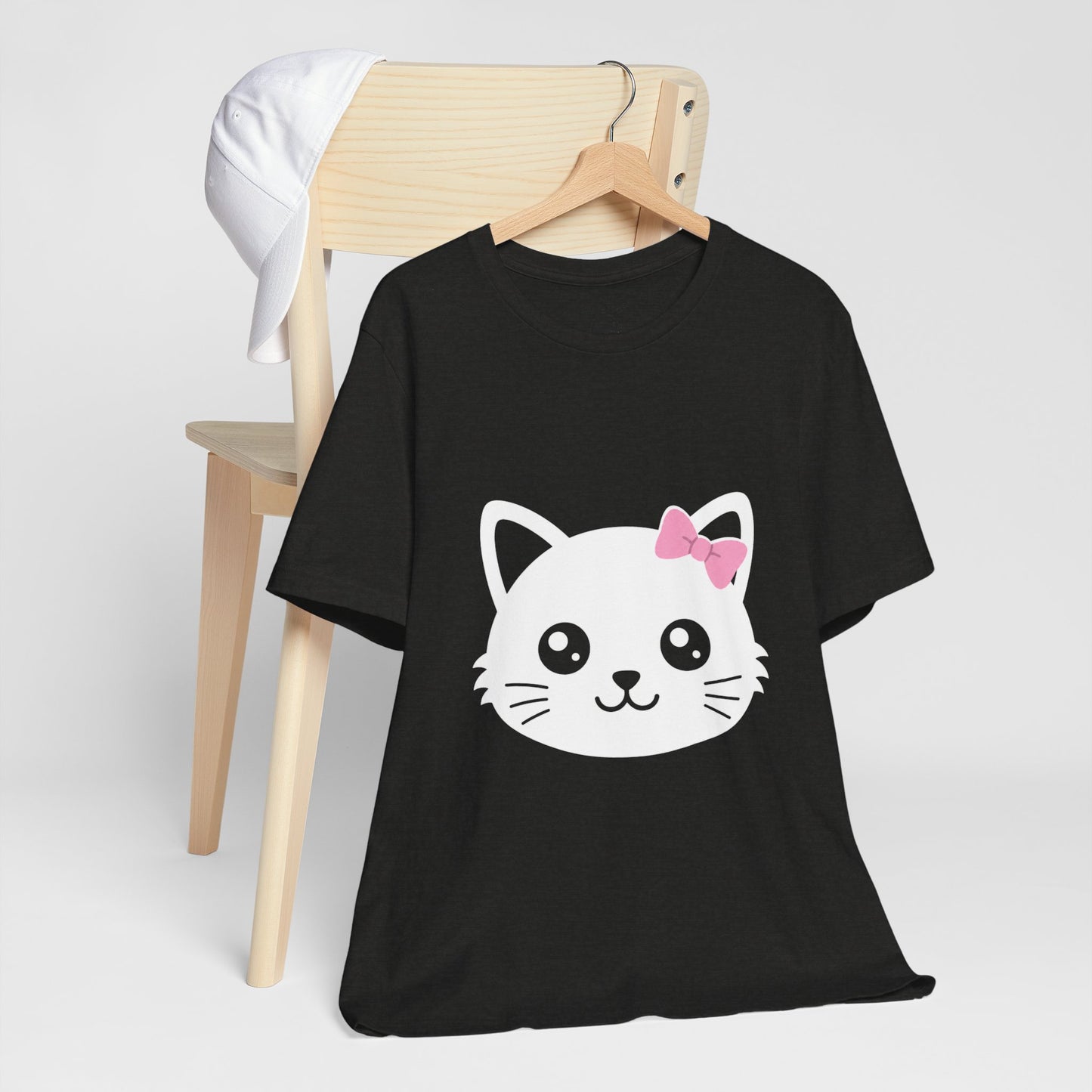 Cute Kawaii Cat Face Tee — Cute Kitty Graphic T-Shirt