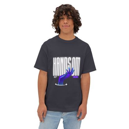 Handsom Glowing Hand Graphic Tee — Vaporwave Aesthetic Oversized Shirt