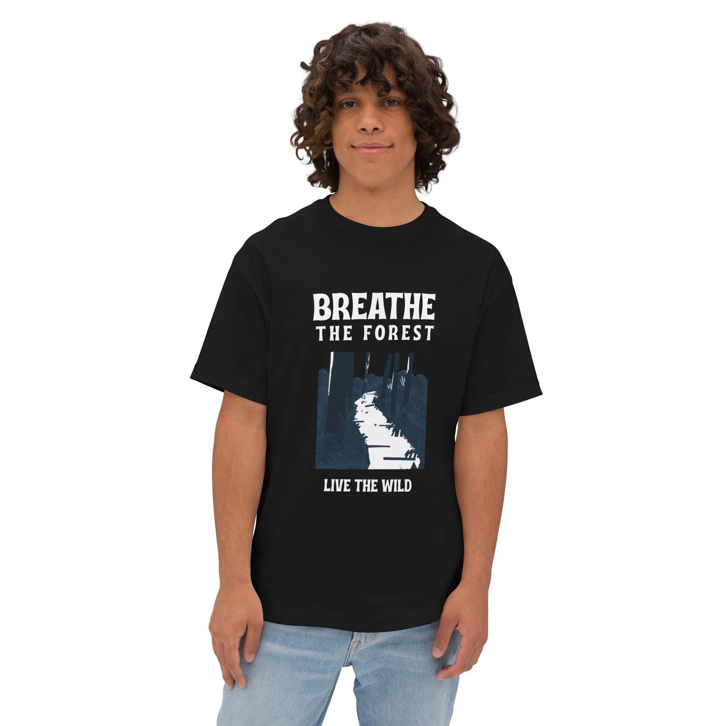 Breathe the Forest Graphic Tee — "Live the Wild" Nature T-Shirt
