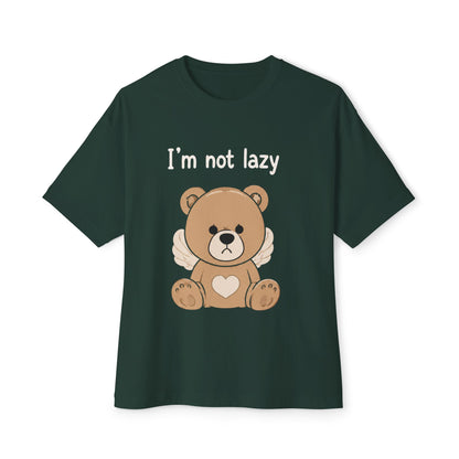 T-Shirt — Cute Angel Bear Graphic Tee ("I'm not lazy")
