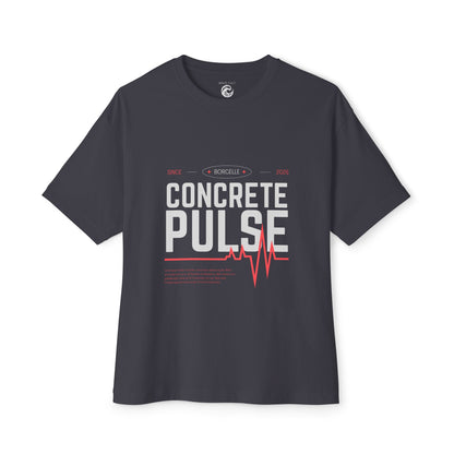 Concrete Pulse T-Shirt — Urban Construction Graphic Tee with Heartbeat Design
