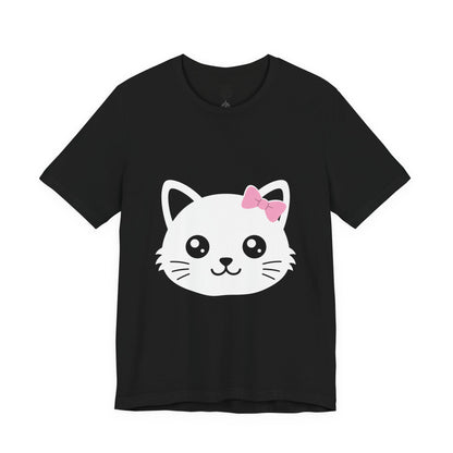 Cute Kawaii Cat Face Tee — Cute Kitty Graphic T-Shirt