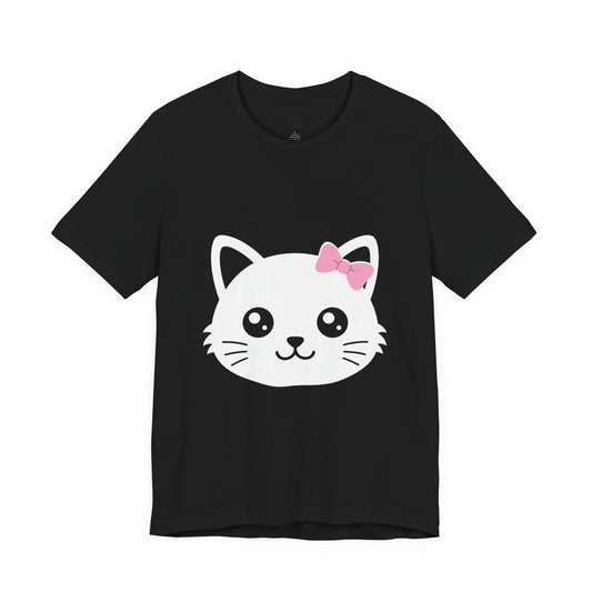 Cute Kawaii Cat Face Tee — Cute Kitty Graphic T-Shirt
