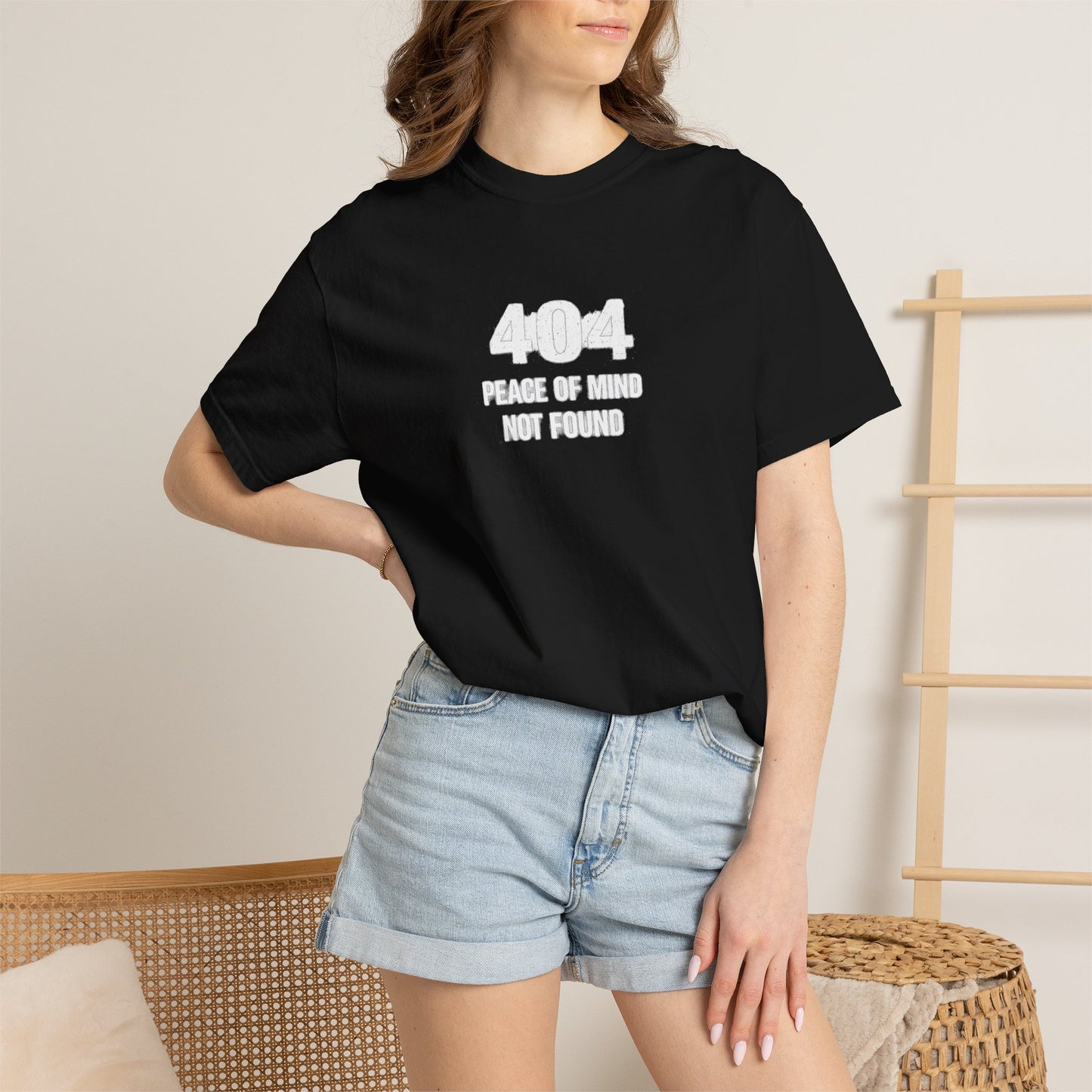 Overthinking Graphic T-Shirt — 404 Peace of Mind Not Found