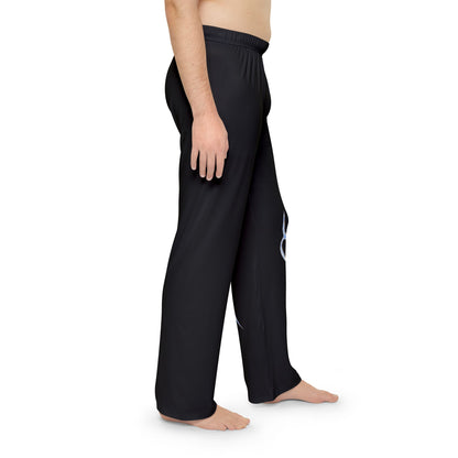 Men's Black Flame Lounge Pants — Tribal Graphic Pajama Bottoms