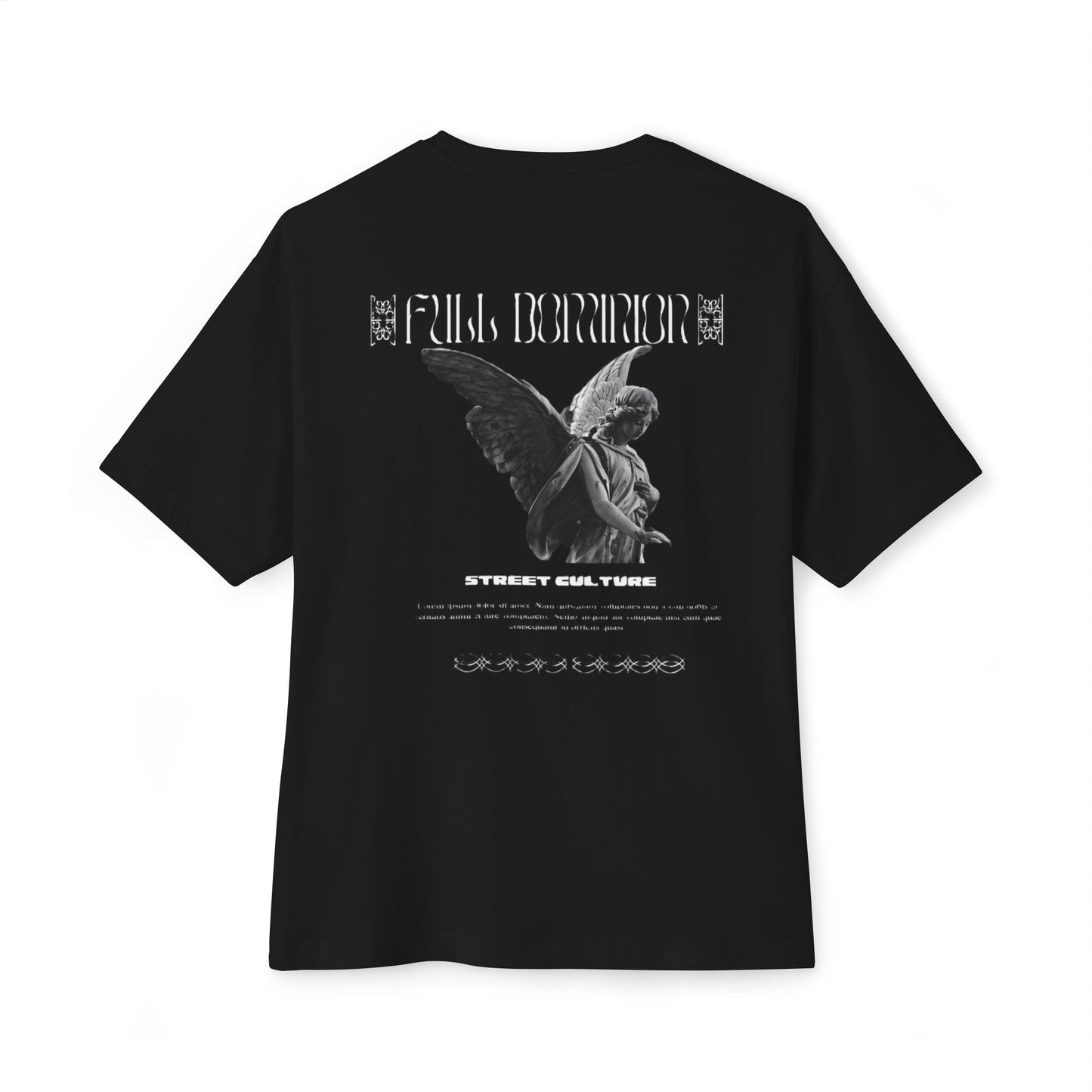 Angel Statue Graphic Tee — 'Pure Remorse' Streetwear Oversized Boxy T‑Shirt