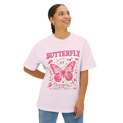 Butterfly Graphic Tee — Pink Vintage Butterfly Shirt