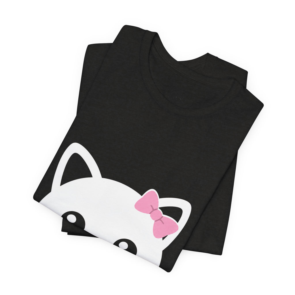 Cute Kawaii Cat Face Tee — Cute Kitty Graphic T-Shirt