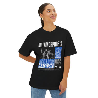 Metamorphosis Graphic Tee — Gothic Art & Blue Collage T‑Shirt