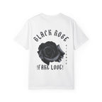 Black Rose "Fake Love" T-Shirt — Gothic Floral Graphic Tee
