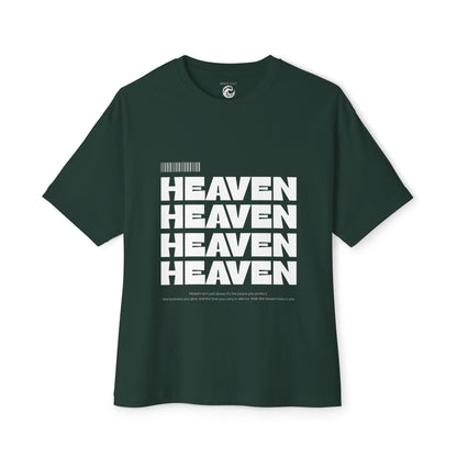 Heaven Repeat Boxy Tee — Oversized Graphic T‑Shirt