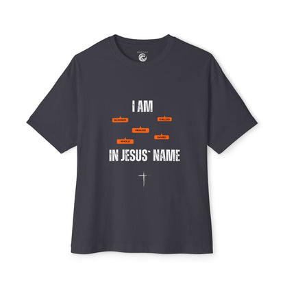 I Am in Jesus' Name Tee — Christian Faith Graphic T-Shirt