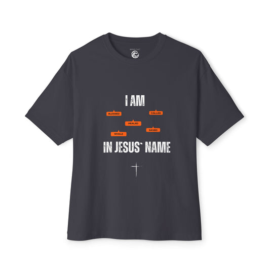 I Am in Jesus' Name Tee — Christian Faith Graphic T-Shirt