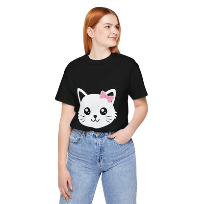 Cute Kawaii Cat Face Tee — Cute Kitty Graphic T-Shirt