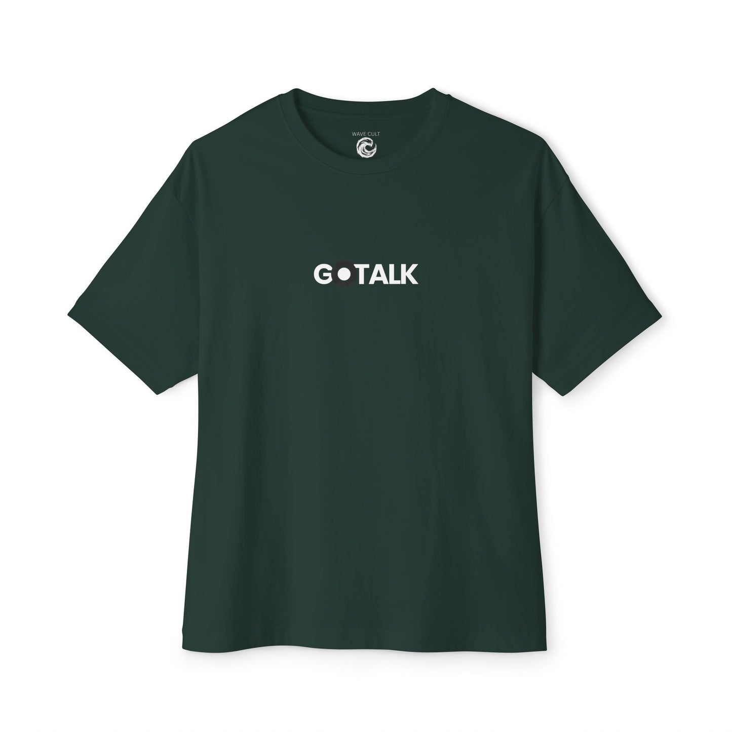 G•TALK Minimal Logo Tee — Oversized Boxy Black T-Shirt