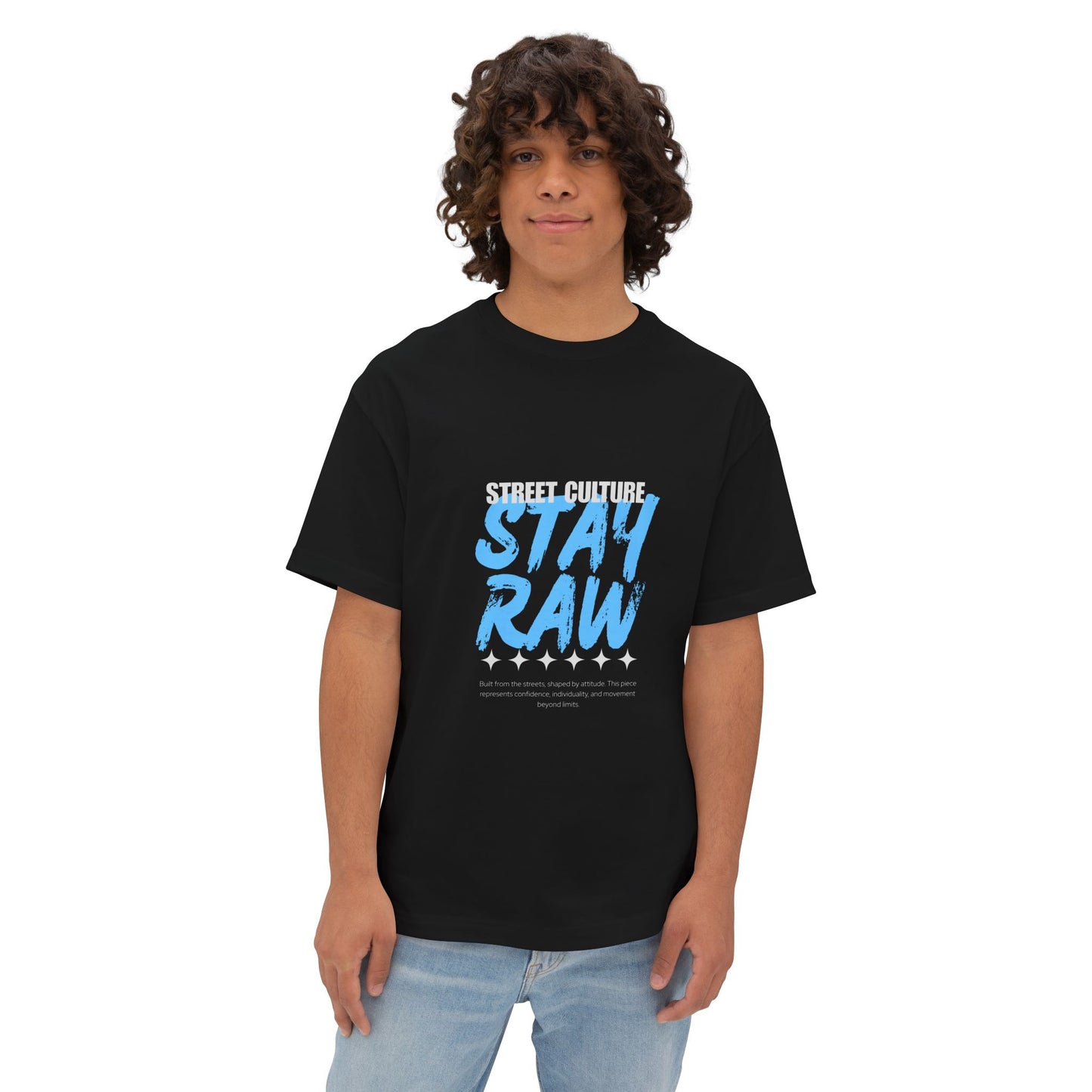 Stay Raw Street Tee — Urban Graphic Boxy T-Shirt