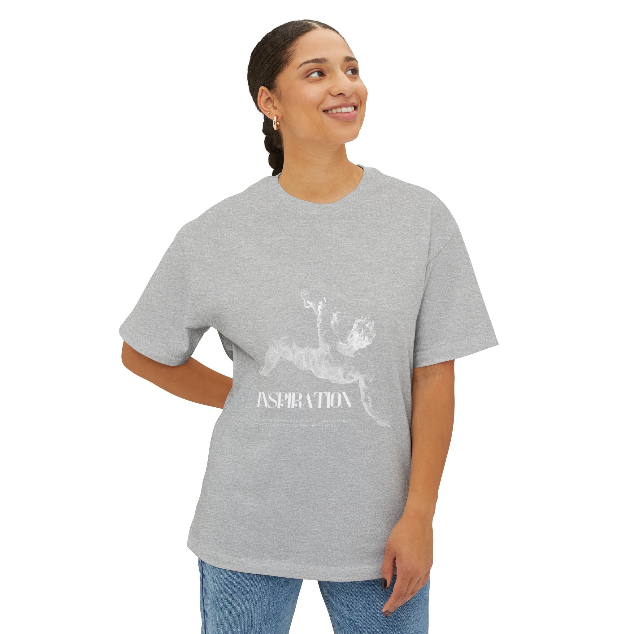 Black Tshirt Inspiration Angel — Oversized Black T-Shirt