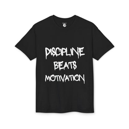 Discipline beats Motivation T‑Shirt — Motivational Gym Fitness Tee