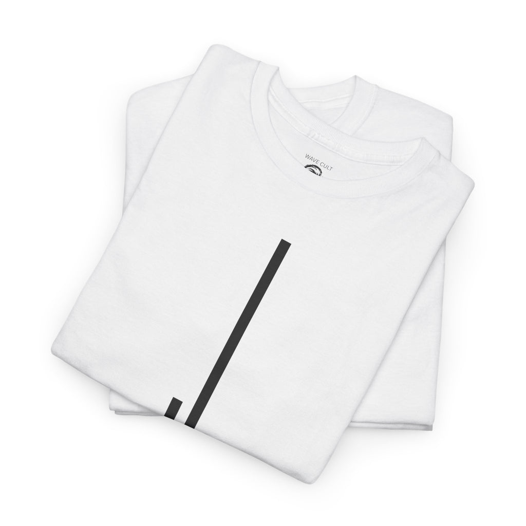 White tshirt - Minimalist Vertical Lines Unisex