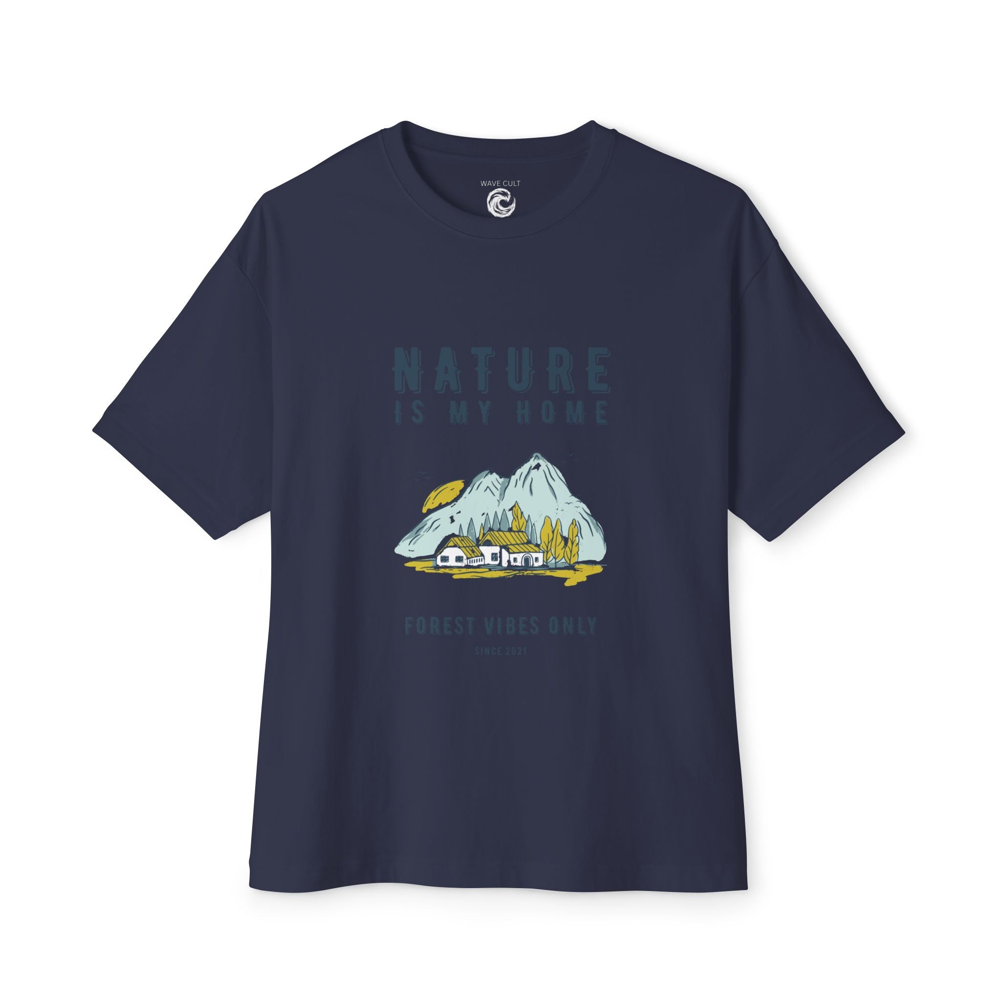 Hiking tshirt - Nature Is My Home T‑Shirt. Mountain Cabin Forest Vibes
