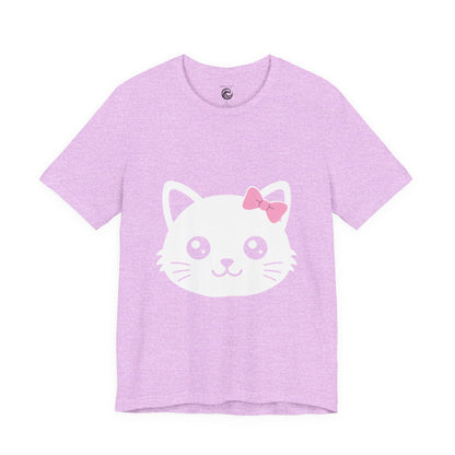 Cute Kawaii Cat Face Tee — Cute Kitty Graphic T-Shirt
