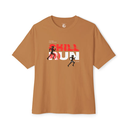 Chill Runner Tee — Minimalist Running Graphic Oversized Shirt