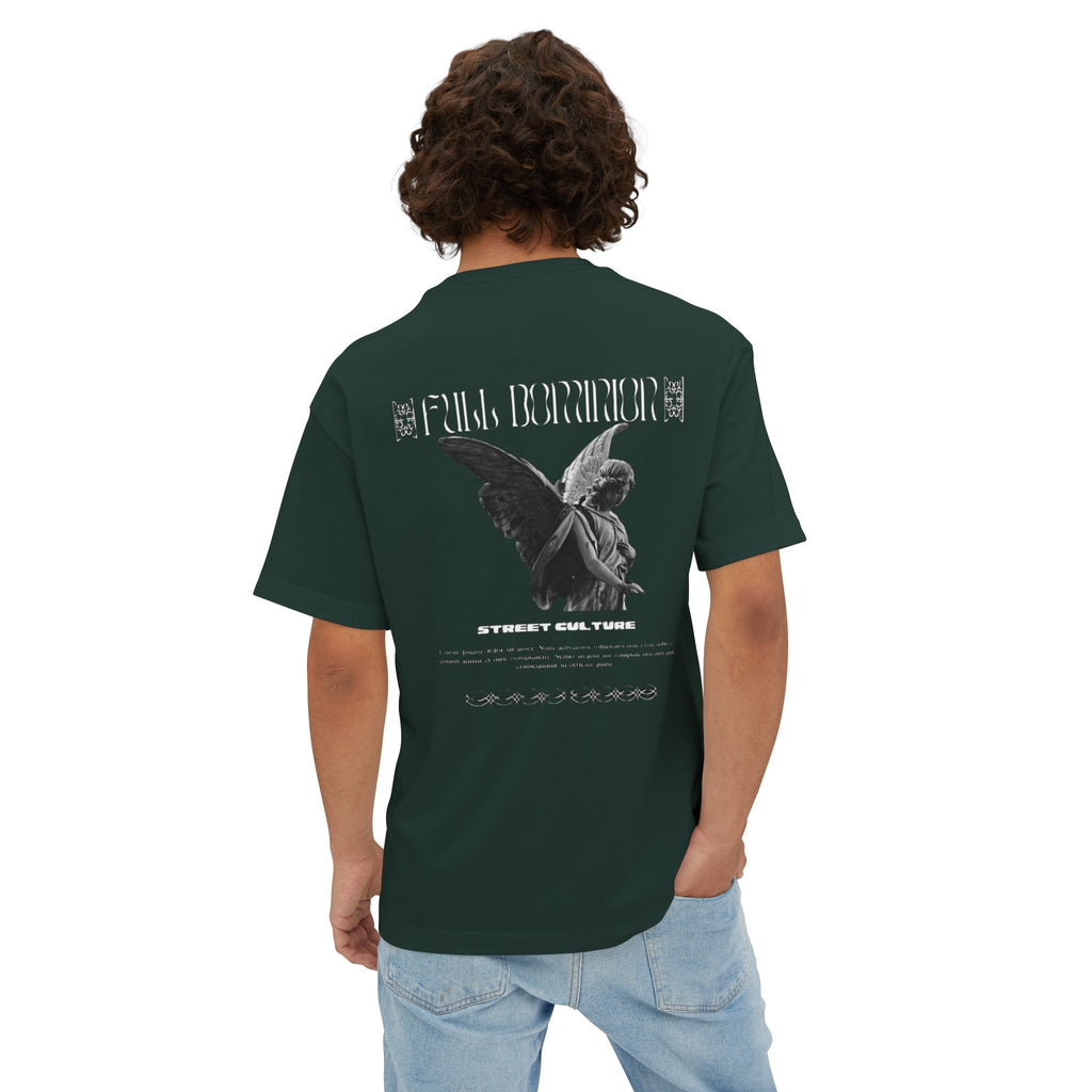 Black Tshirt Angel Statue — 'Pure Remorse' Streetwear.