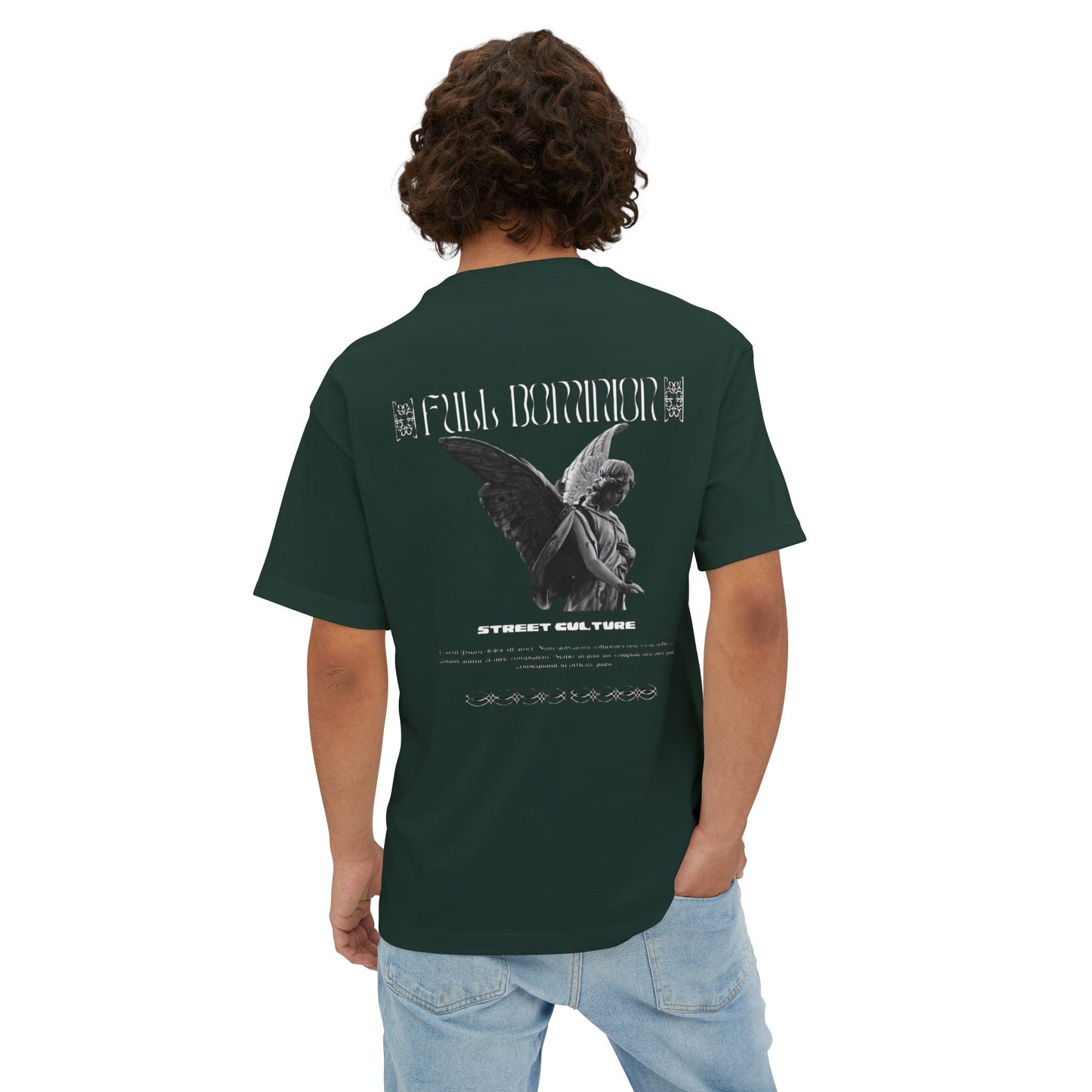 Angel Statue Graphic Tee — 'Pure Remorse' Streetwear Oversized Boxy T‑Shirt