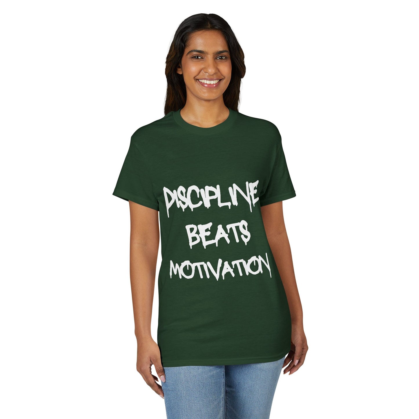 Discipline beats Motivation T‑Shirt — Motivational Gym Fitness Tee