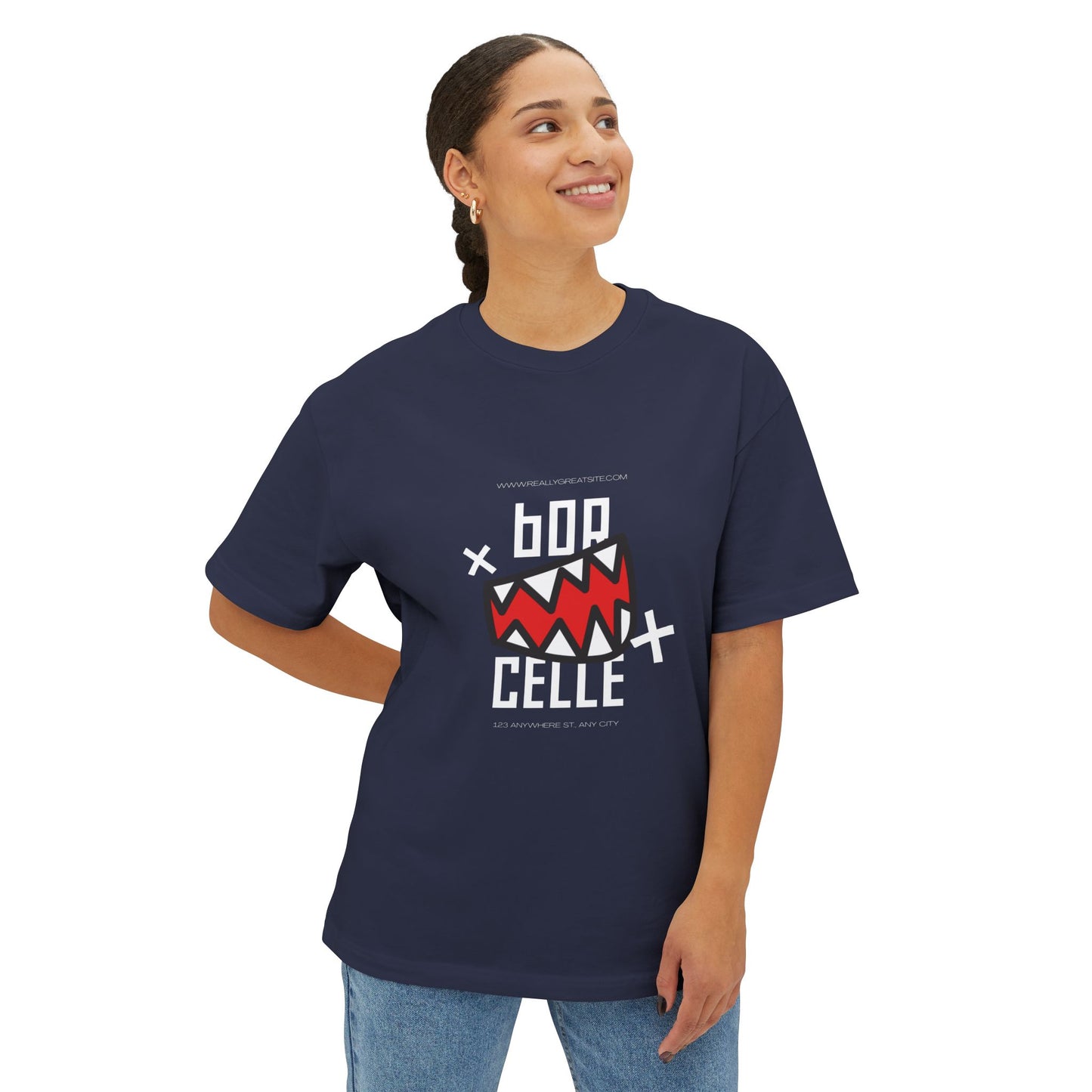 Boxy Tee — 'Boo Celle' Monster Graphic T‑Shirt