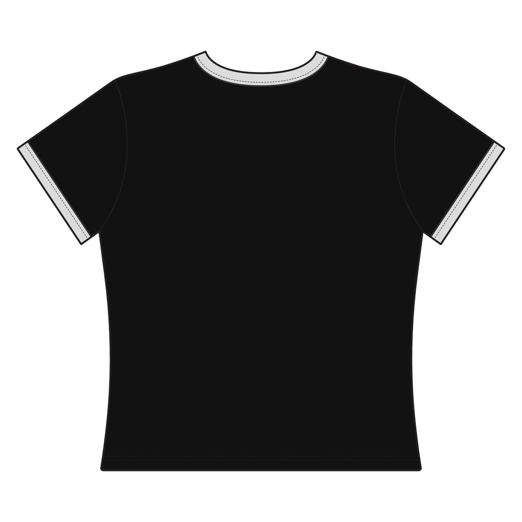 Skull Ringer Top — "Death Skull" Retro Goth Graphic Shirt