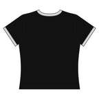 Skull Ringer Top — "Death Skull" Retro Goth Graphic Shirt