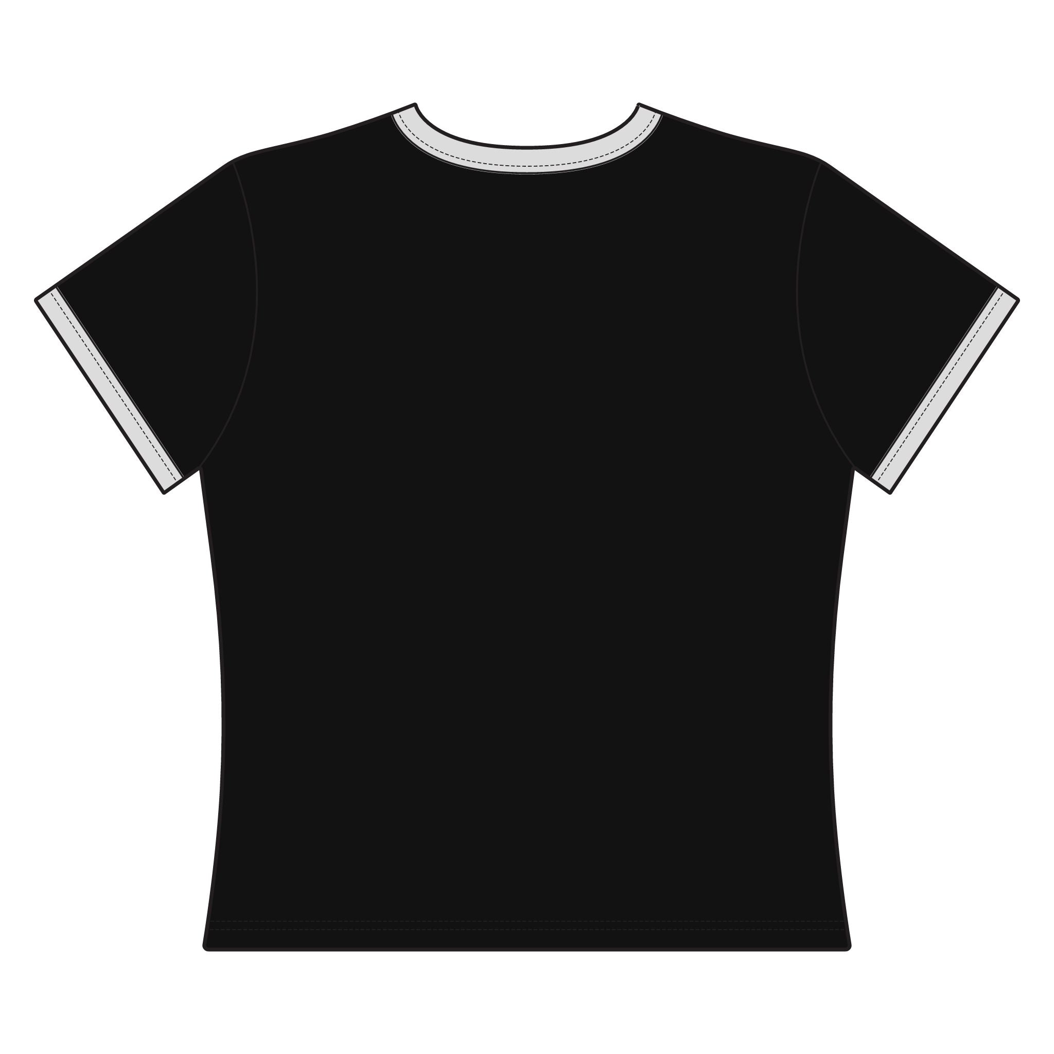 Skull Ringer Top — "Death Skull" Retro Goth Graphic Shirt