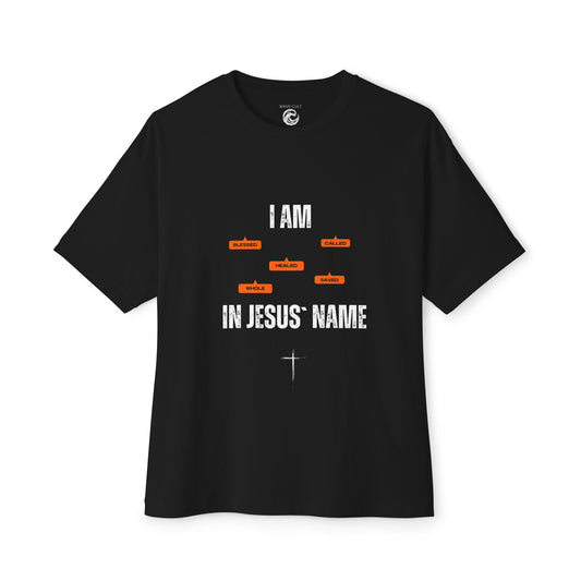 I Am in Jesus' Name Tee — Christian Faith Graphic T-Shirt