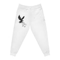 Eagle and Dove Athletic Joggers — Minimal Black/White Graphic Sweatpants