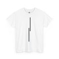White tshirt - Minimalist Vertical Lines Unisex