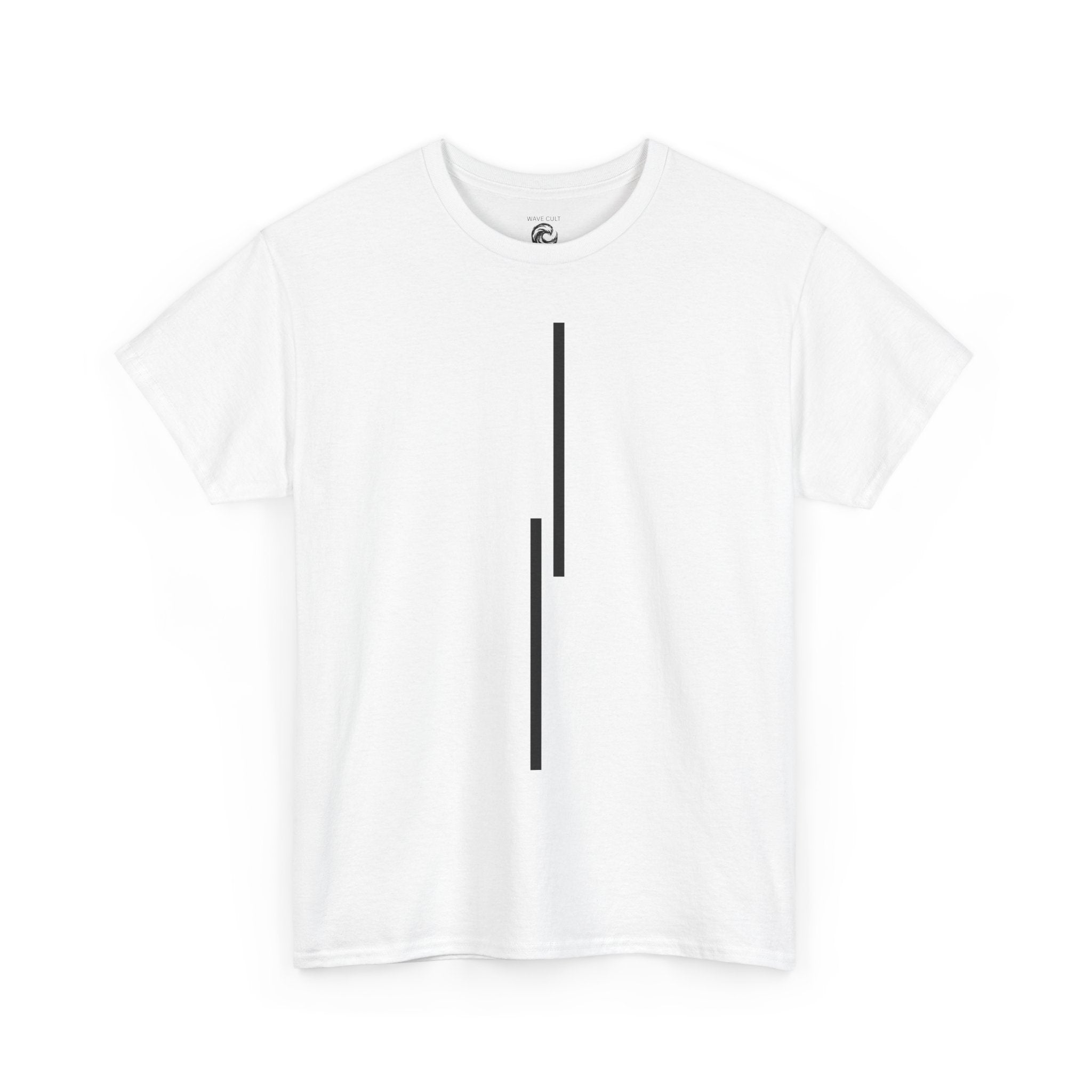 White tshirt - Minimalist Vertical Lines Unisex