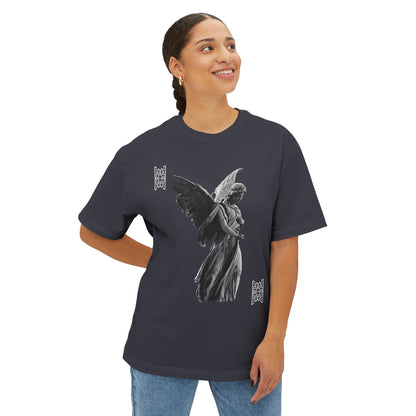 Angel Statue Graphic Tee — 'Pure Remorse' Streetwear Oversized Boxy T‑Shirt