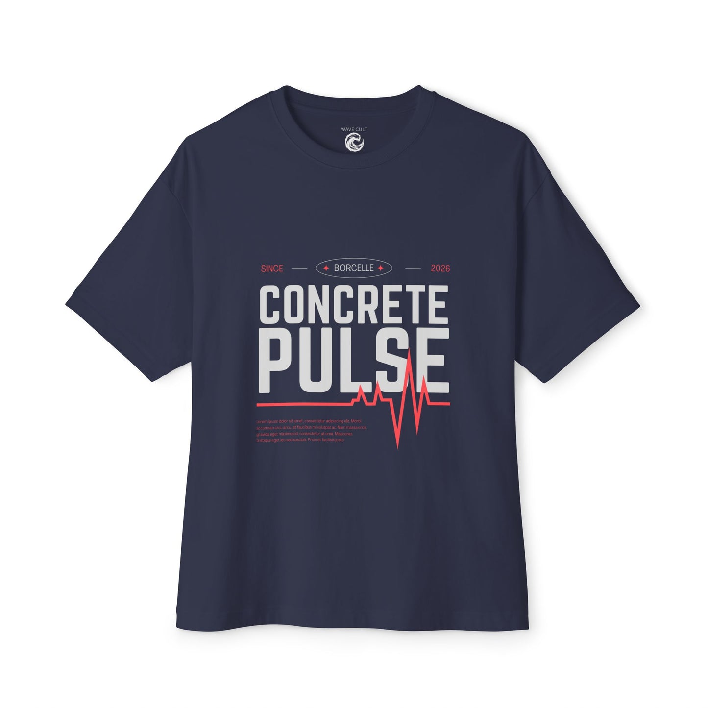 Concrete Pulse T-Shirt — Urban Construction Graphic Tee with Heartbeat Design