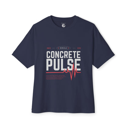 Concrete Pulse T-Shirt — Urban Construction Graphic Tee with Heartbeat Design