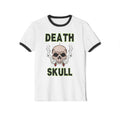 Death Skull Ringer Tee — Vintage Smoky Skull Graphic T-Shirt