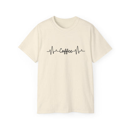 Coffee Heartbeat Tee — Coffee EKG Shirt for Coffee Lovers