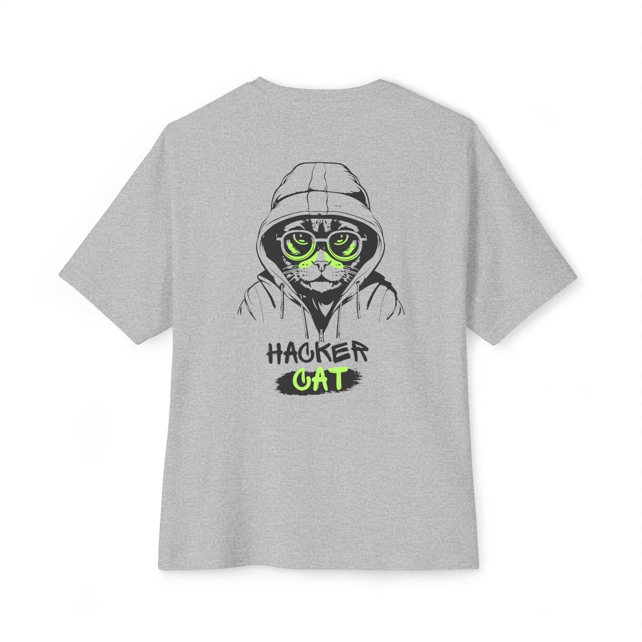 women TshirtHacker Cat Tee — Graphic Oversized Boxy T-Shirt
