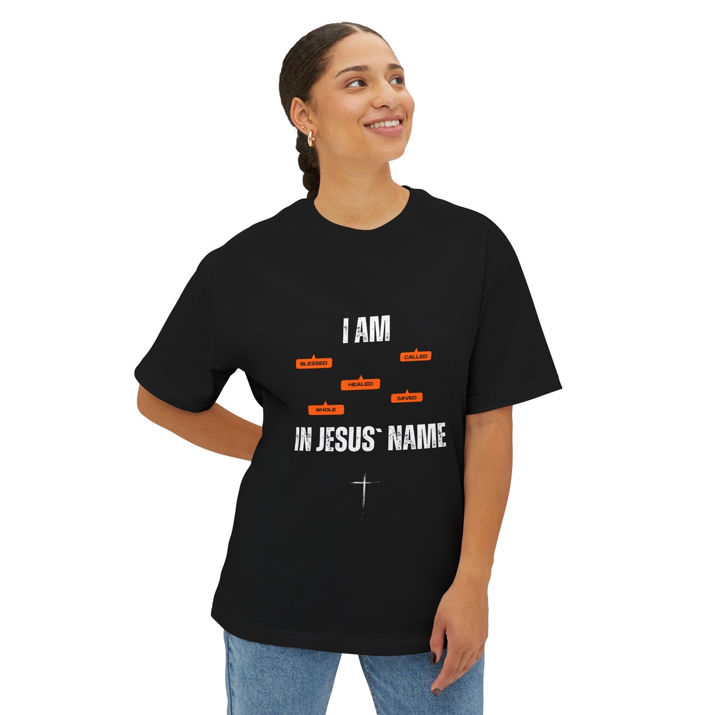 I Am in Jesus' Name Tee — Christian Faith Graphic T-Shirt