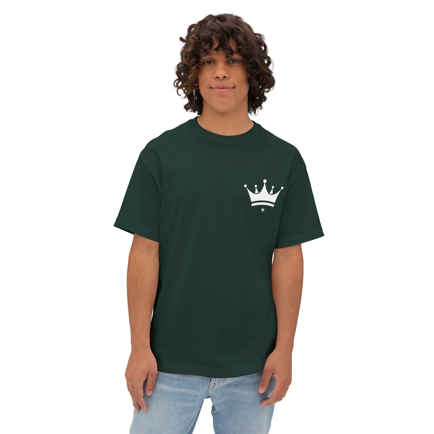 Crown Reflection Tee — Psalm 27:1 Inspirational Oversized T-Shirt
