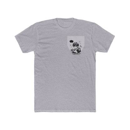 Crew Tee - Retro Dog Portrait "Love Me Like" Pocket Graphic