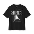 Silence Tee — Minimalist Black Graphic T-Shirt with 'SILENCE' Typography