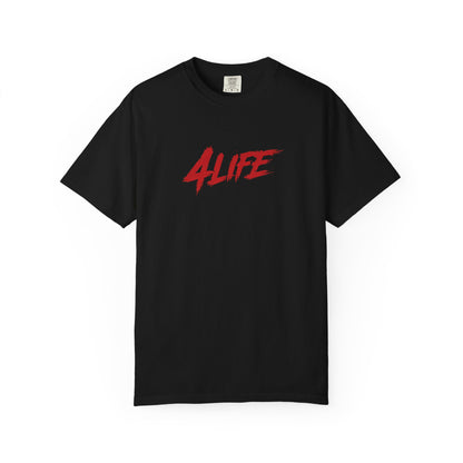 4LIFE Graphic T-Shirt — 'Evolution' Red Script & Photo-Block Streetwear Tee