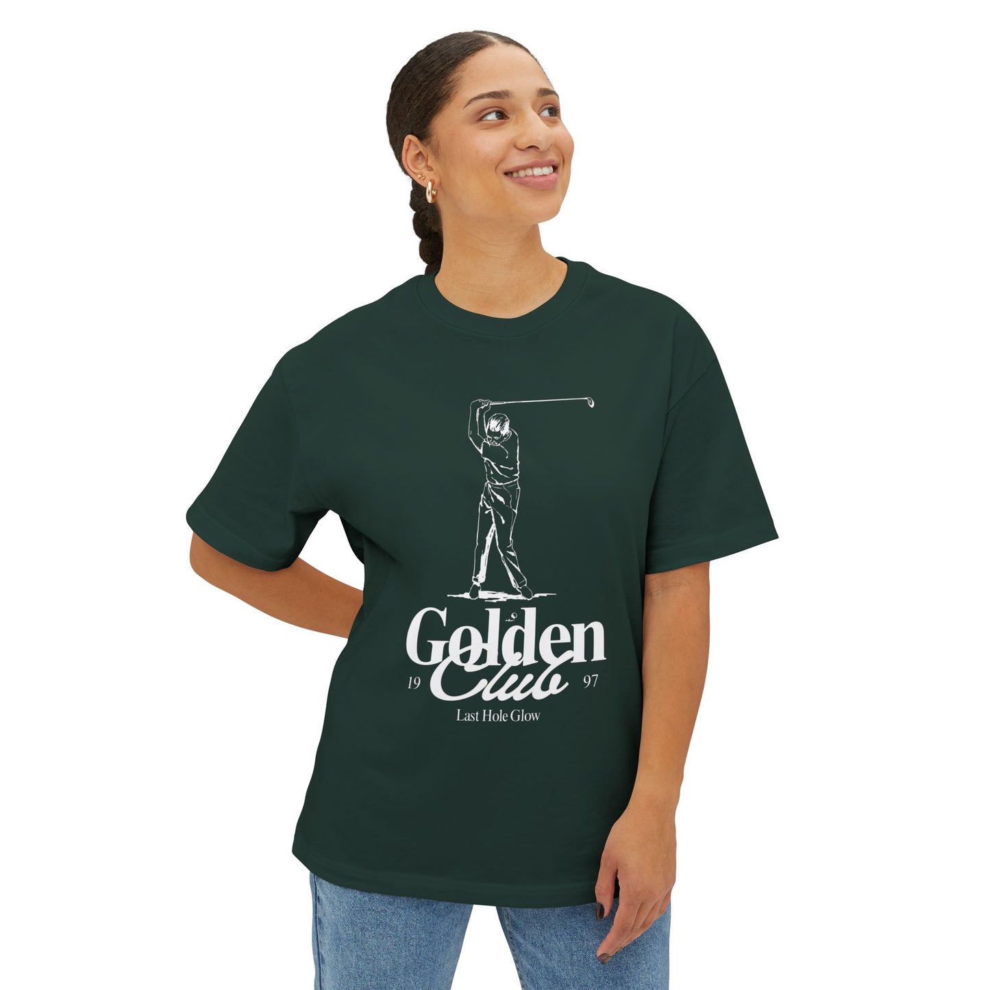 Golf Graphic Tee — "Golden Clue" Vintage Golfer T‑Shirt
